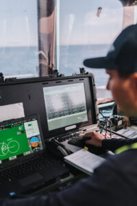 Trainer at control panel