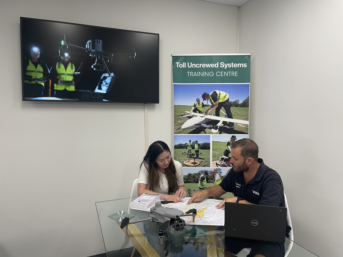 Student engaging in one on one classroom training